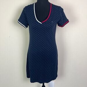 Tommy Hilfiger polka Dot print T-shirt midi dress women’s S